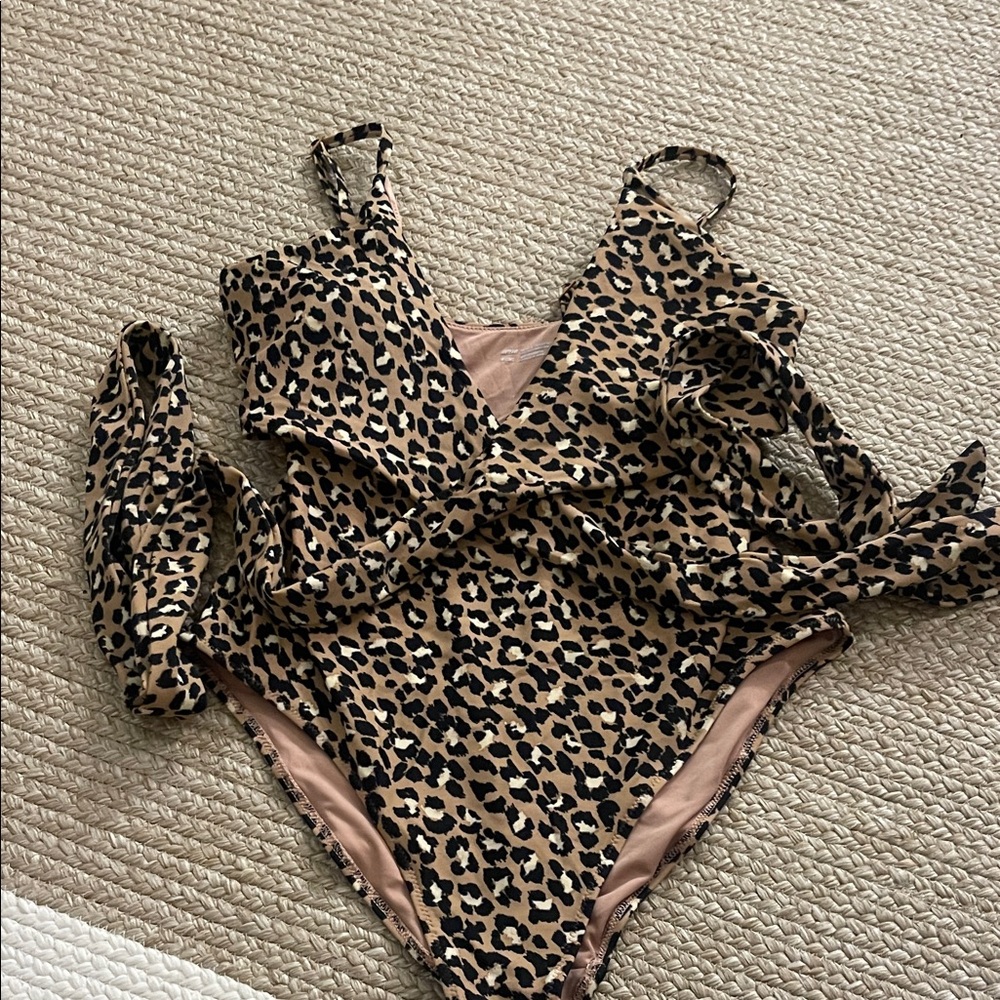 Aerie Leopard Print One-Piece Swimsuit